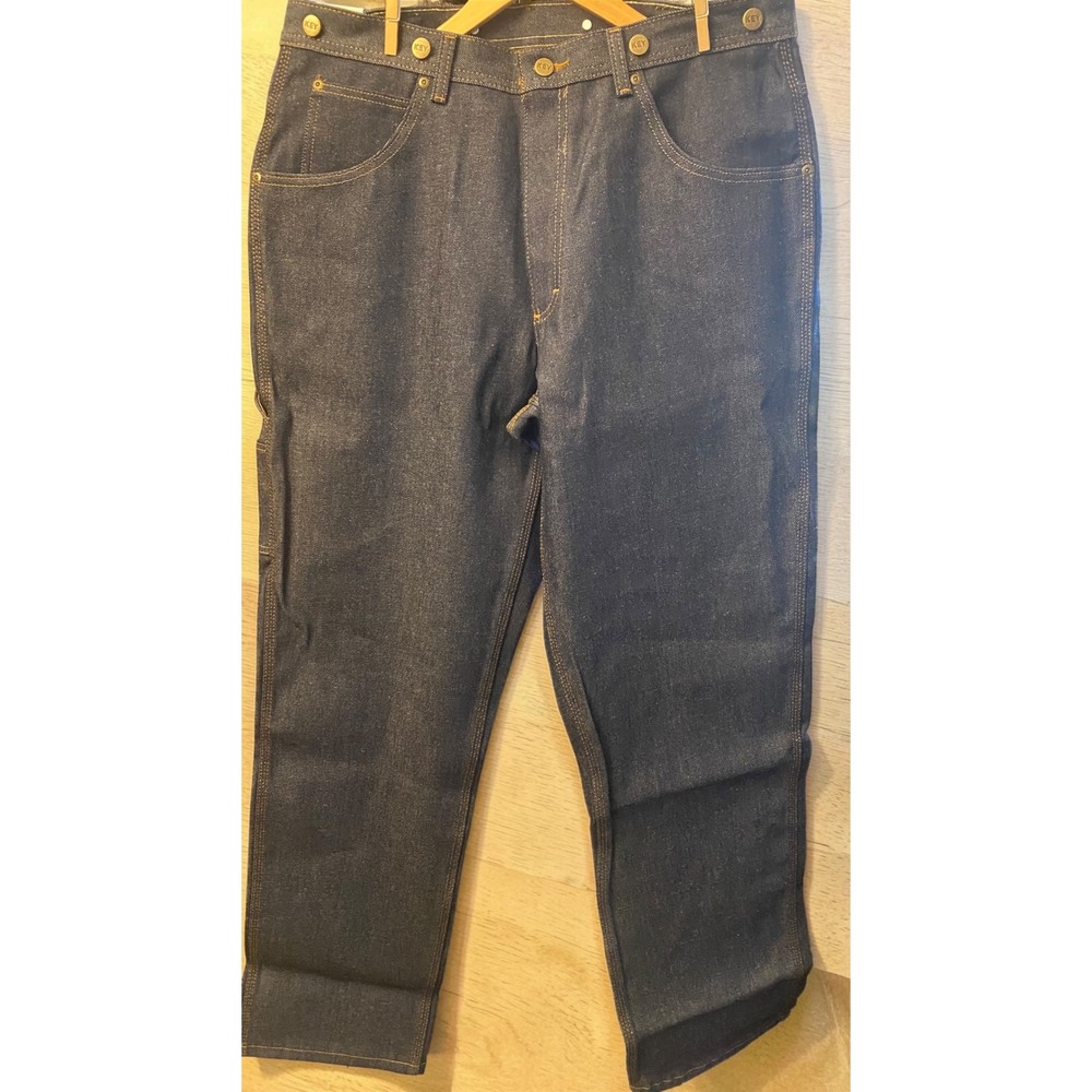 Key Apparel Indigo Blue Men's‎ Carpenter Work Pants Size 36x34 NWT